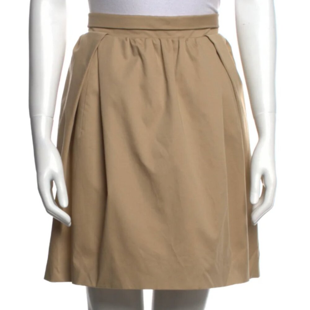 Carven Pleated Accents Mini Skirt Size: L | US10, FR42